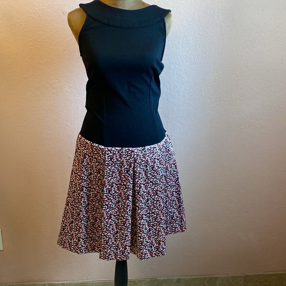 TRUCCO Elegant Black and Red Floral Dress